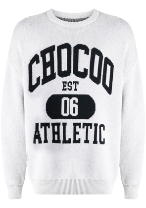 CHOCOOLATE logo intarsia-knit cotton jumper - Grey