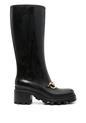 Gucci Pre-Owned Horsebit-detail chunky boots - Black
