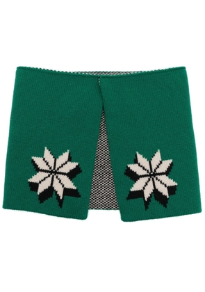 ETRO intarsia-knit collar scarf - Green