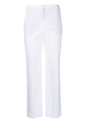 Merci concealed-fastening cotton trousers - White