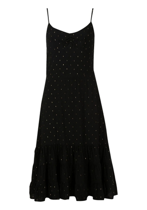 Amapô lurex-detail sleeveless midi dress - Black