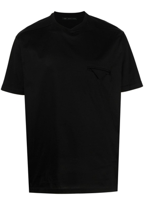 Low Brand flap-pocket panelled T-shirt - Black