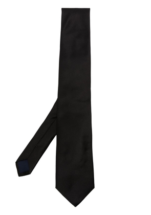 Corneliani pointed-tip silk tie - Black
