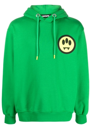 BARROW logo-print cotton hoodie - Green