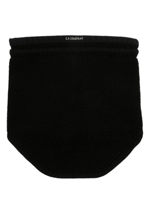 C.P. Company drawstring ribbed-knit scarf - Black