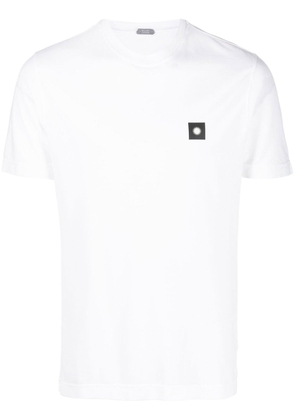 Zanone logo patch cotton T-shirt - White
