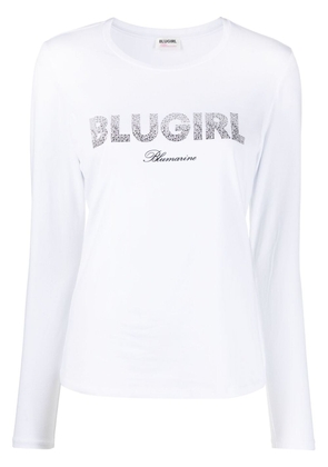 Blugirl logo-print long-sleeve T-shirt - White