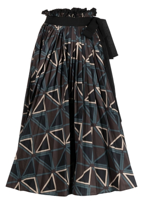 Antonio Marras graphic-print pleated skirt - Multicolour