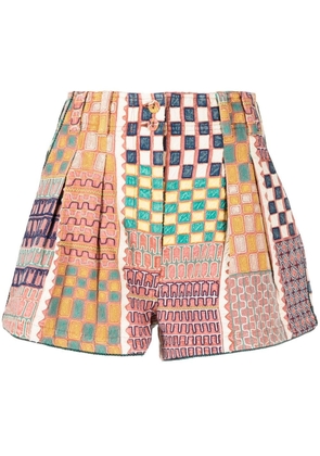 Ulla Johnson Freda geometric-patchwork print shorts - Multicolour