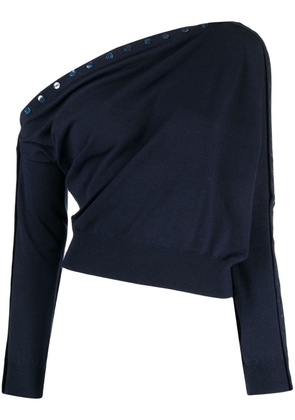 Altuzarra one-shoulder knitted jumper - Blue