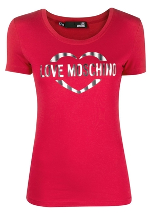 Love Moschino logo-print round-neck T-shirt - Red