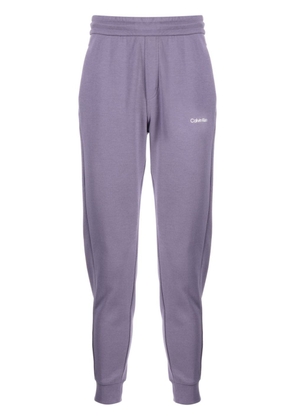 Calvin Klein logo-print cotton-blend track pants - Purple