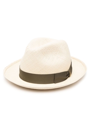 Borsalino ribbon trilby hat - Neutrals