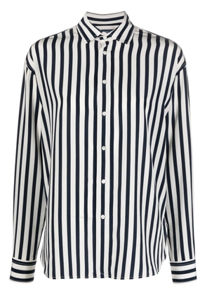 Polo Ralph Lauren striped long-sleeve silk shirt - White