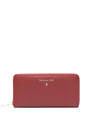 Patrizia Pepe logo-lettering leather wallet - Red