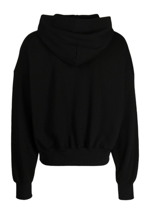 We11done logo-print long-sleeve hoodie - Black