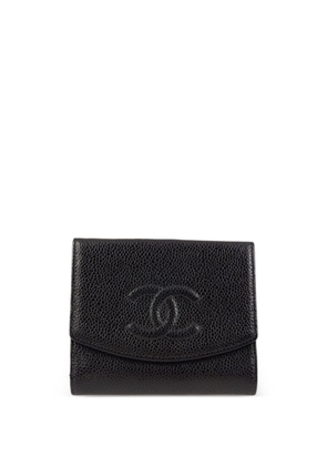 CHANEL Pre-Owned 2000 CC-embossed bi-fold wallet - Black