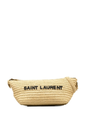 Saint Laurent Pre-Owned 2022 Le Raffia Logo shoulder bag - Brown