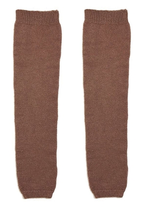 Apparis fingerless knit gloves - Brown