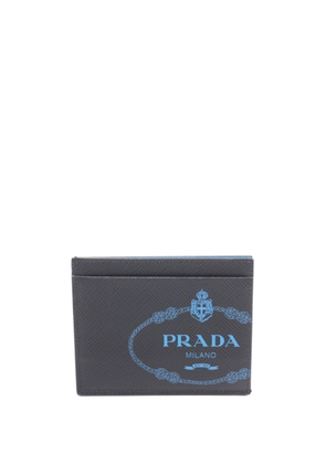 Prada Pre-Owned 2020s logo-print leather cardholder - Black
