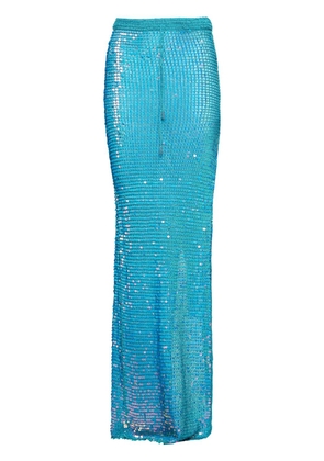 Retrofete Bobbi sequin straight skirt - Blue