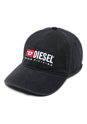Diesel logo-embroidered cotton cap - Black