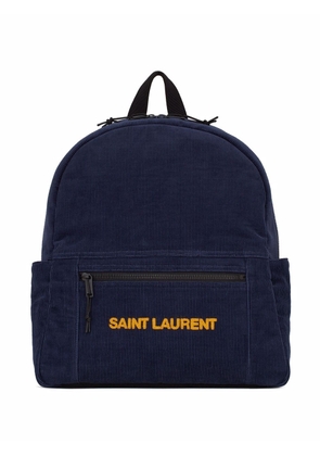 Saint Laurent Nuxx corduroy backpack - Blue
