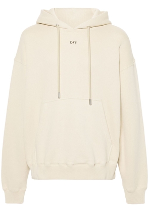 Off-White Off Stamp Skate cotton hoodie - Neutrals