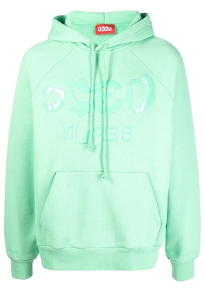 032c logo-print pullover hoodie - Green