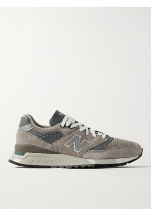 New Balance - 998 Core Rubber-Trimmed Leather, Mesh and Suede Sneakers - Men - Gray - UK 6.5