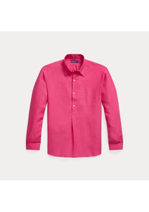 Silk-Linen Popover Shirt