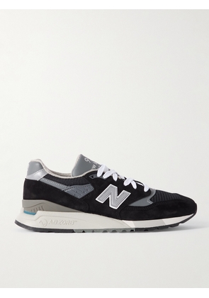 New Balance - 998 Core Rubber-Trimmed Leather, Mesh and Suede Sneakers - Men - Black - UK 6.5