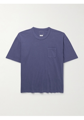Visvim - Jumbo Garment-Dyed Cotton-Blend Jersey T-Shirt - Men - Blue - 1