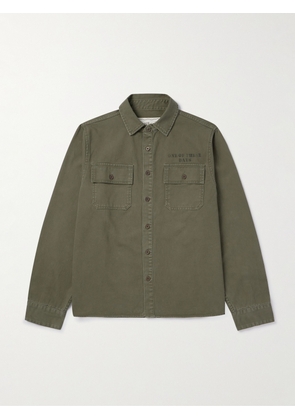 One Of These Days - Country Men Logo-Print Cotton-Twill Shirt Jacket - Men - Green - S
