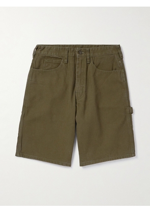 One Of These Days - Painter Straight-Leg Logo-Appliquéd Cotton-Canvas Shorts - Men - Green - S
