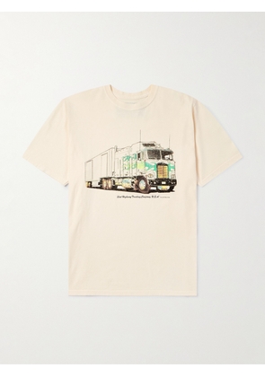 One Of These Days - Lost Highway Trucking Printed Cotton-Jersey T-Shirt - Men - Neutrals - S