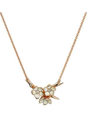 Shaun Leane Gold Vermeil And Diamond Cherry Blossom Flower Posey Necklace