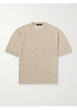 Loro Piana - Tori Linen and Silk-Blend T-Shirt - Men - Neutrals - IT 46