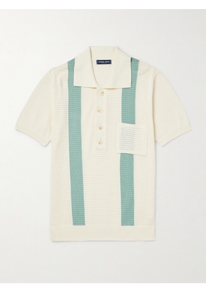 Frescobol Carioca - Clemente Striped Pointelle-Knit Cotton Polo Shirt - Men - Neutrals - S