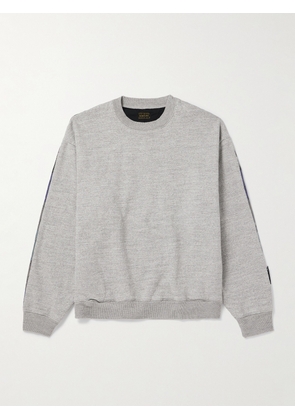 KAPITAL - Patchwork Cotton-Jersey and Cotton and Linen-Blend Sweatshirt - Men - Gray - 1