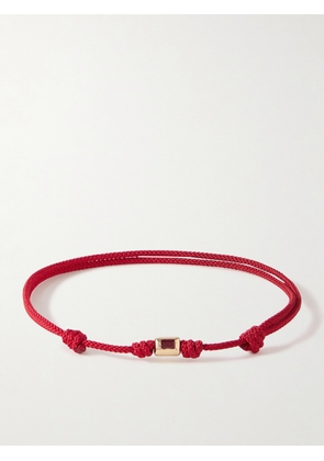 Luis Morais - Gold, Ruby and Cord Bracelet - Men - Red