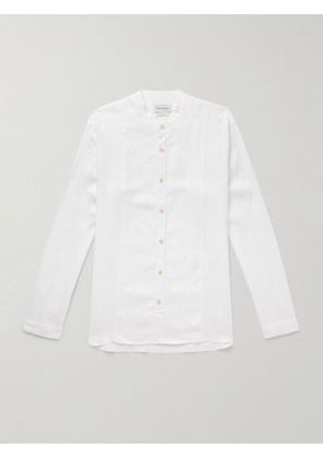 Oliver Spencer - Ashcroft Grandad-Collar Linen Shirt - Men - White - UK/US 14.5