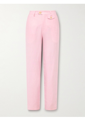 Oliver Spencer - Fishtail Slim-Fit Linen Suit Trousers - Men - Pink - UK/US 30