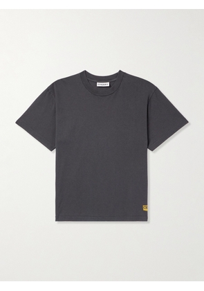 Cherry Los Angeles - Escape Logo-Print Garment-Dyed Cotton-Jersey T-Shirt - Men - Gray - XS