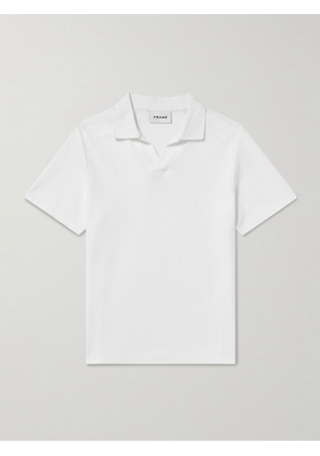 FRAME - Cotton-Piqué Polo Shirt - Men - White - XS