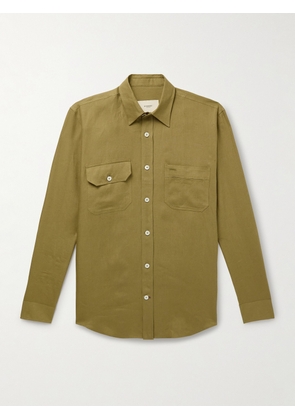 Purdey - Linen Shirt - Men - Green - UK/US 15.5