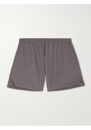 ON - POST ARCHIVE FACTION Straight-Leg Logo-Print Stretch-Shell Shorts - Men - Gray - S