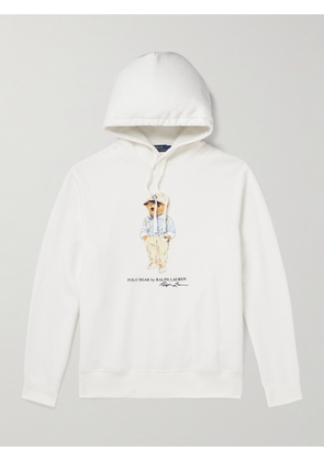 Polo Ralph Lauren - Logo-Print Cotton-Blend Jersey Hoodie - Men - White - XS