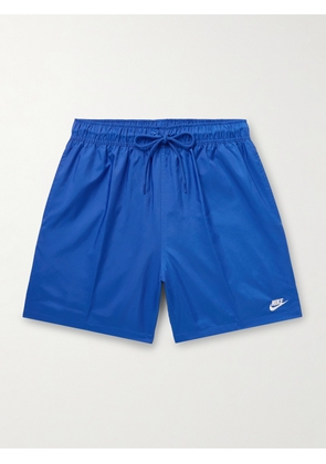 Nike - Club Flow Straight-Leg Shell Drawstring Shorts - Men - Blue - XS