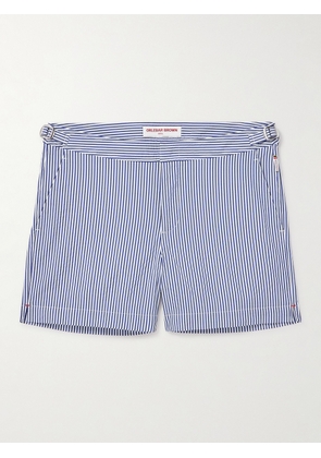 Orlebar Brown - Setter Slim-Fit Short-Length Striped Seersucker Swim Shorts - Men - Blue - UK/US 28